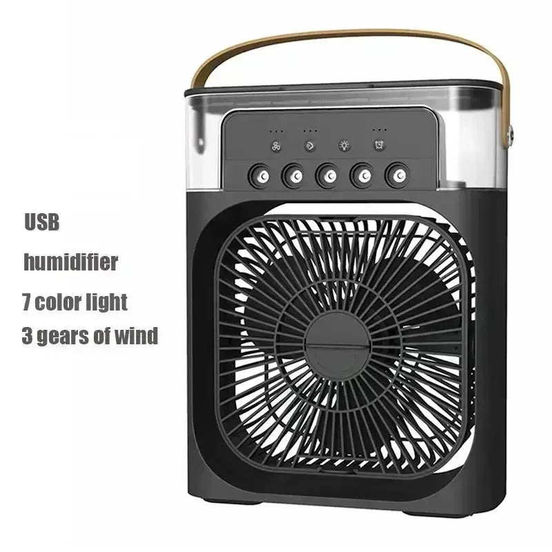 3 In 1 New Fan AIr Conditioner Household Small Air Cooler LED Night Light Portable Humidifier Air Adjustment Fan Office Home Fan YC Studio