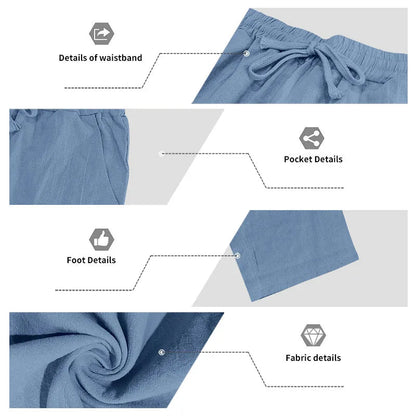 Men's 16-Color Breathable Linen Yoga Pants Loose Casual Sportswear for Spring/Summer 2025 European And American Style YC Studio