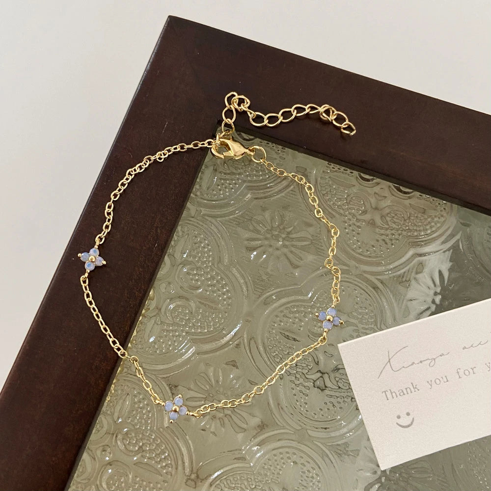New Stainless Steel Zircon Necklaces for Women 18K Gold Plated Four Leaf Grass Collar Chain Necklace Luxury Jewelry Gift Sans anicroche