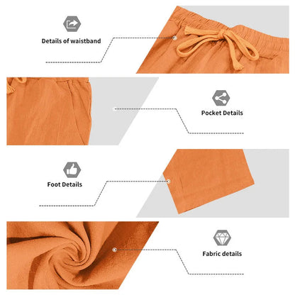 Men's 16-Color Breathable Linen Yoga Pants Loose Casual Sportswear for Spring/Summer 2025 European And American Style YC Studio