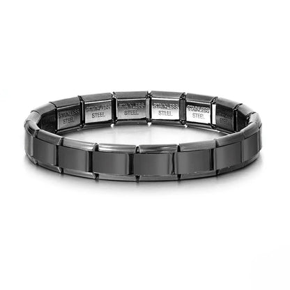 Italian Charm Bracelets For Men Women Jewelry 20*9mm Silver Color Stainless Steel Bracelet Bangle Male Female Party Accessories YC Studio
