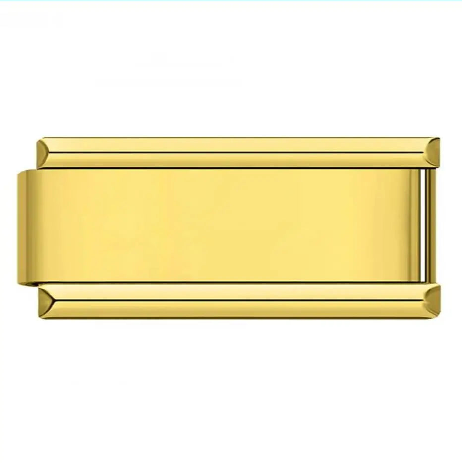 Bracelet à maillons interchangeables (style « Italian Charm ») pour hommes et femmes – Bijou en acier inoxydable couleur argent (maillons de 20 x 9 mm) – Accessoire unisexe idéal pour les fêtes. YC Studio
