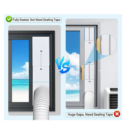 AT44-Portable Air Conditioner Window Vent Kit With 5.9In Exhaust Hose Seamless Adjustable Sliding Door AC Kit Window Seal Kit YC Studio