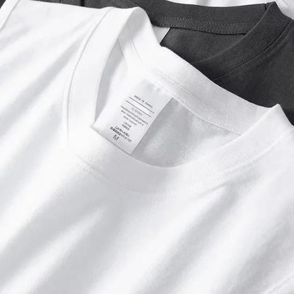 Summer Basic 100% Cotton Men Tank Tops Black White Gray YC Studio