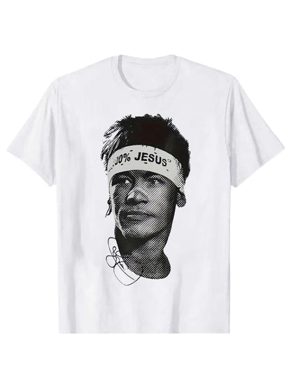 men's short-sleeve summer T-shirt with printed pattern unisex style suitable for home wear parties as a gift YC Studio