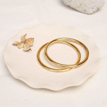 3mm Classic Stainless Steel Bracelet For Women Men Gold Color Geometry Wire Round Bangle Waterproof  Trendy Jewelry Gifts Sans anicroche