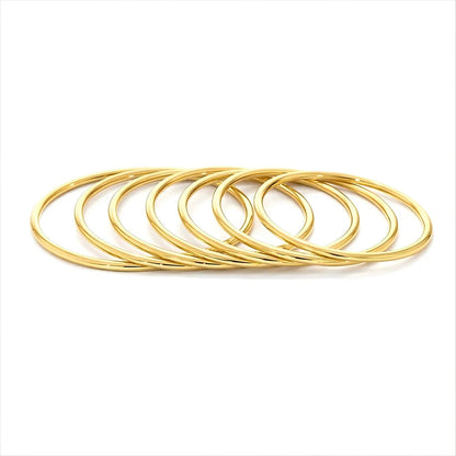 3mm Classic Stainless Steel Bracelet For Women Men Gold Color Geometry Wire Round Bangle Waterproof  Trendy Jewelry Gifts Sans anicroche