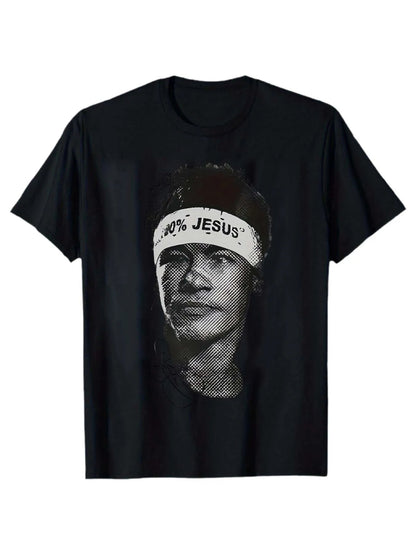 men's short-sleeve summer T-shirt with printed pattern unisex style suitable for home wear parties as a gift YC Studio