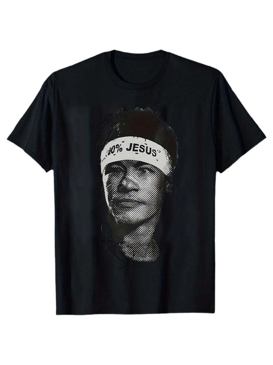 men's short-sleeve summer T-shirt with printed pattern unisex style suitable for home wear parties as a gift YC Studio
