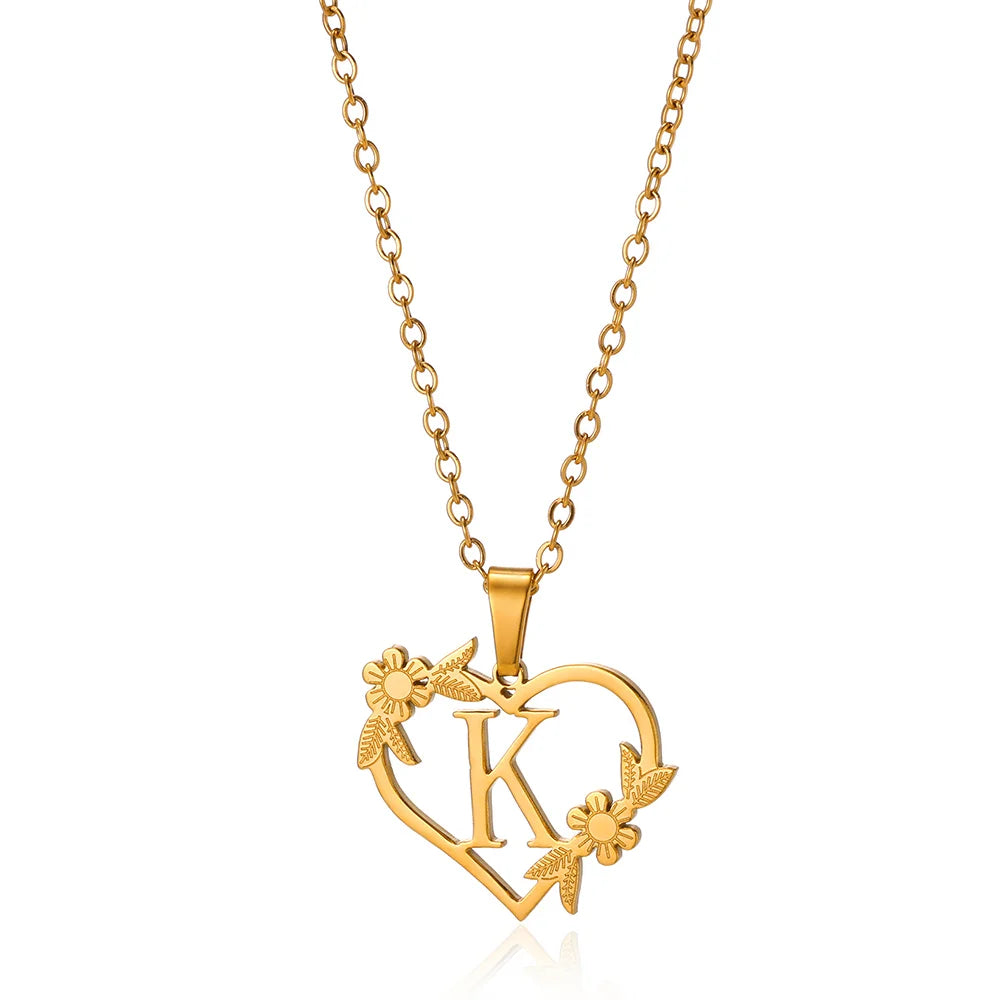 Collier Initiale en acier inoxydable – Cadeau Bijou pour Femme Sans anicroche