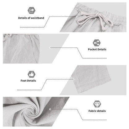 Men's 16-Color Breathable Linen Yoga Pants Loose Casual Sportswear for Spring/Summer 2025 European And American Style YC Studio