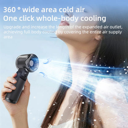 Mini Small Fan Water Mist Spray Fan 3600mAh 5 Speeds Portable Handheld Foldable Neck Hanging Type-C Rechargeable Humidifier Fans YC Studio