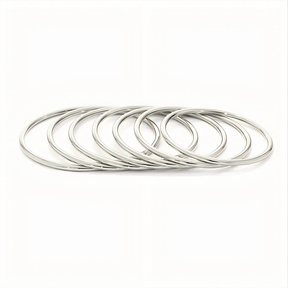 3mm Classic Stainless Steel Bracelet For Women Men Gold Color Geometry Wire Round Bangle Waterproof  Trendy Jewelry Gifts Sans anicroche
