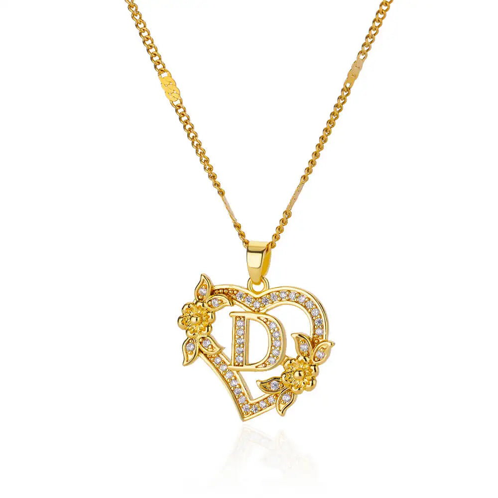 Collier Initiale en acier inoxydable – Cadeau Bijou pour Femme Sans anicroche
