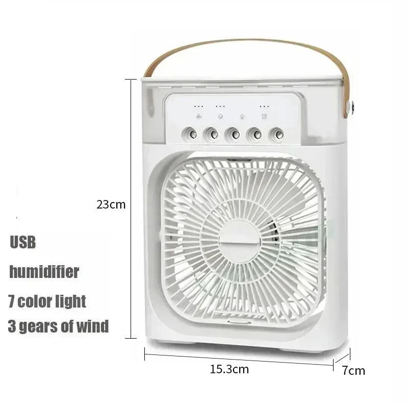 3 In 1 New Fan AIr Conditioner Household Small Air Cooler LED Night Light Portable Humidifier Air Adjustment Fan Office Home Fan YC Studio