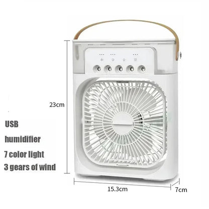 3 In 1 New Fan AIr Conditioner Household Small Air Cooler LED Night Light Portable Humidifier Air Adjustment Fan Office Home Fan YC Studio