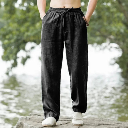 New Men's Beach Pants Joggers Fashion Cotton Linen Sweatpants Casual Pants Hawaiian Vacation Loose Spring/Summer Long M-4XL YC Studio