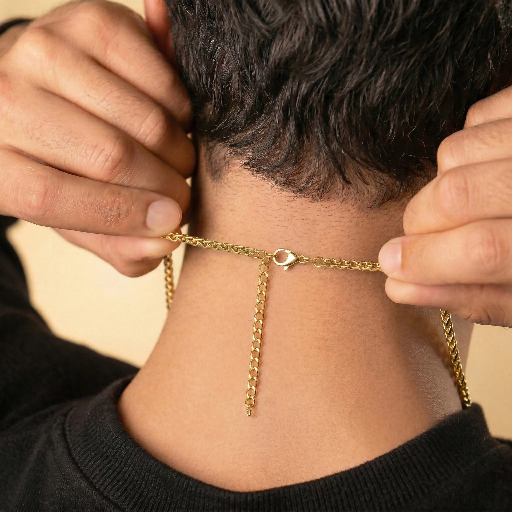 Wheat Chain Necklace for Women & Men  Stainless Steel Braided Rope Style  Hypoallergenic Silver Tone | Minimalist Daily W YC Studio