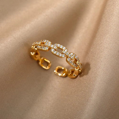 Bagues Cristal Zircon Plaquées Or pour Femme Sans anicroche