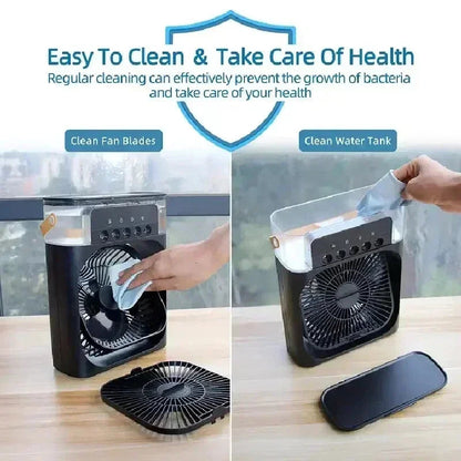 3 In 1 New Fan AIr Conditioner Household Small Air Cooler LED Night Light Portable Humidifier Air Adjustment Fan Office Home Fan YC Studio