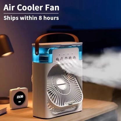 3 In 1 New Fan AIr Conditioner Household Small Air Cooler LED Night Light Portable Humidifier Air Adjustment Fan Office Home Fan YC Studio