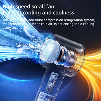 Mini Small Fan Water Mist Spray Fan 3600mAh 5 Speeds Portable Handheld Foldable Neck Hanging Type-C Rechargeable Humidifier Fans YC Studio