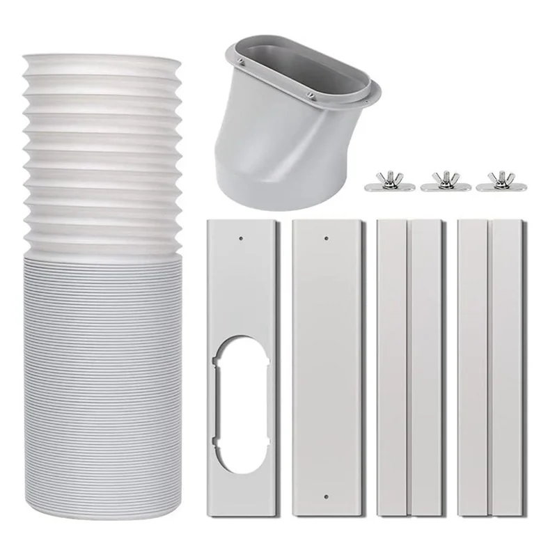 AT44-Portable Air Conditioner Window Vent Kit With 5.9In Exhaust Hose Seamless Adjustable Sliding Door AC Kit Window Seal Kit YC Studio