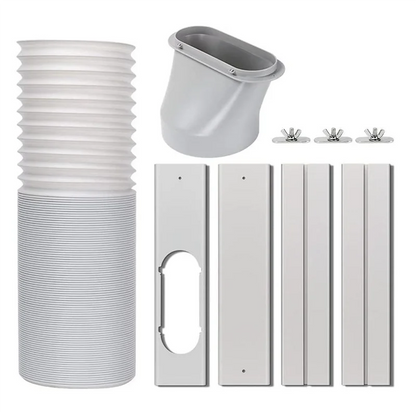 AT44-Portable Air Conditioner Window Vent Kit With 5.9In Exhaust Hose Seamless Adjustable Sliding Door AC Kit Window Seal Kit YC Studio