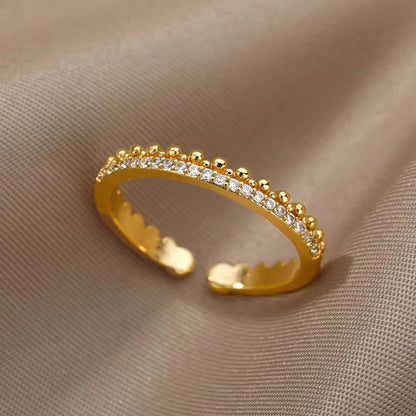 Bagues Cristal Zircon Plaquées Or pour Femme Sans anicroche