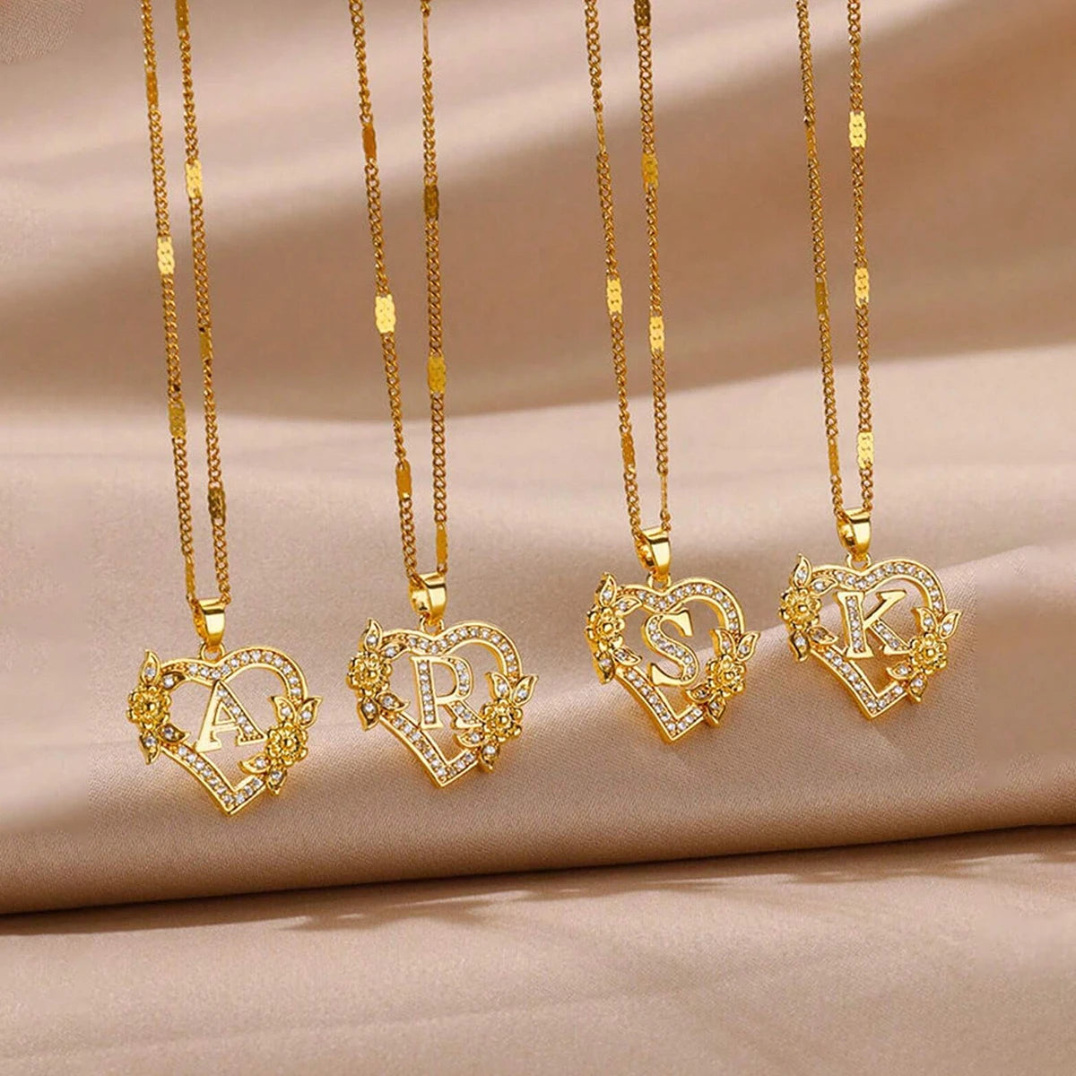 Collier Initiale en acier inoxydable – Cadeau Bijou pour Femme Sans anicroche