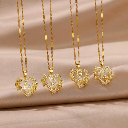 Collier Initiale en acier inoxydable – Cadeau Bijou pour Femme Sans anicroche