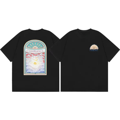 T-shirt graphique style « Arch Art » (tendance rétro Y2K, esprit luxe décontracté) – 100 % coton – Streetwear d'été pour hommes et femmes YC Studio