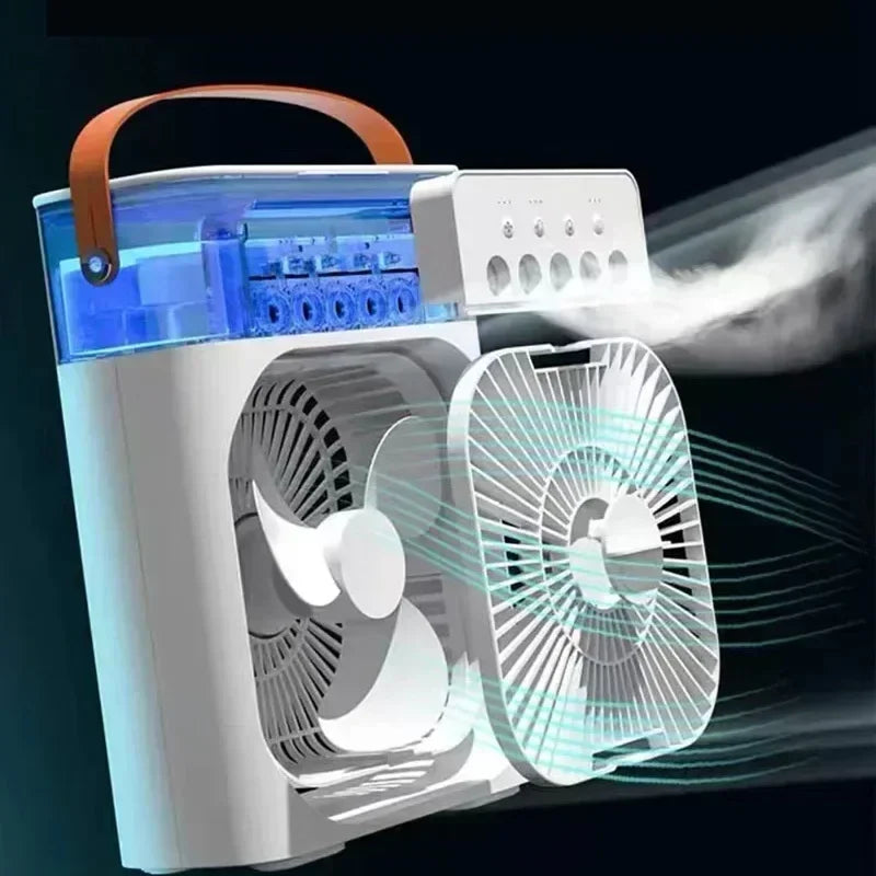 3 In 1 New Fan AIr Conditioner Household Small Air Cooler LED Night Light Portable Humidifier Air Adjustment Fan Office Home Fan YC Studio