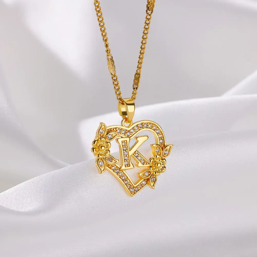 Collier Initiale en acier inoxydable – Cadeau Bijou pour Femme Sans anicroche