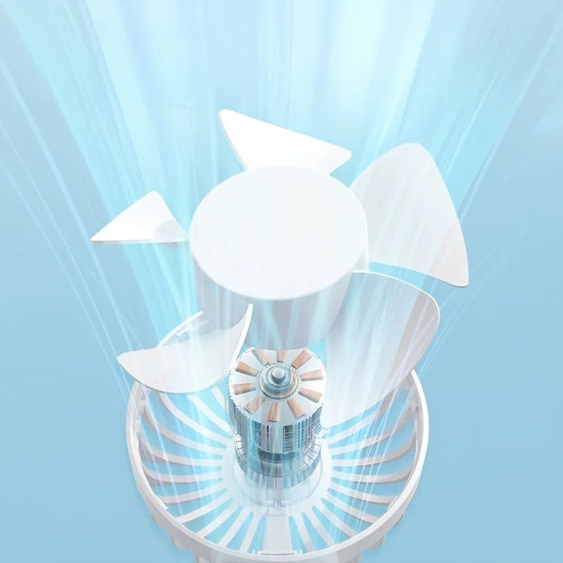 Portable Mini Fan With 6 Speeds LED USB Rechargeable Charging Small Foldable Battery Fans Handheld Desk Bedroom Indoor Outdoor YC Studio
