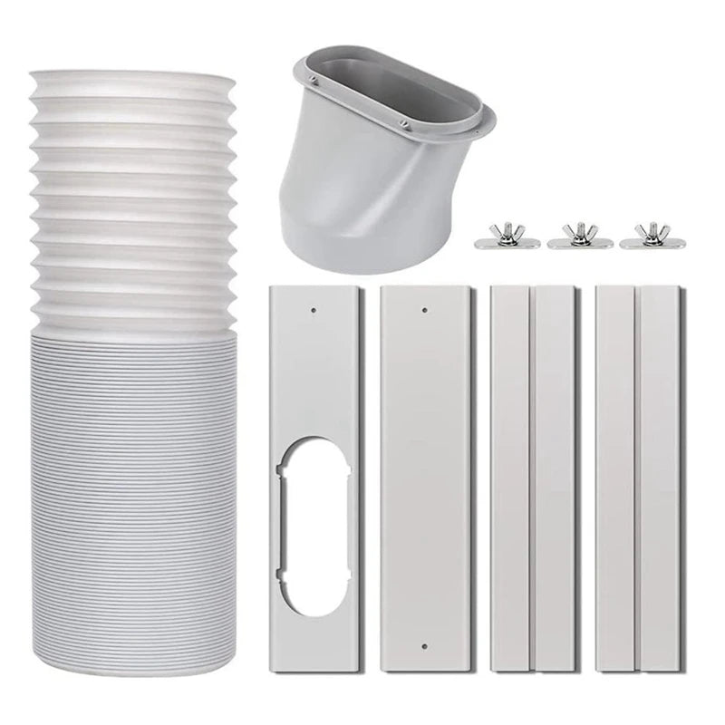 AT44-Portable Air Conditioner Window Vent Kit With 5.9In Exhaust Hose Seamless Adjustable Sliding Door AC Kit Window Seal Kit YC Studio