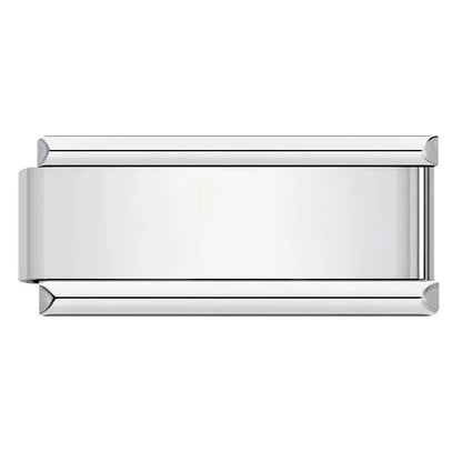 Bracelet à maillons interchangeables (style « Italian Charm ») pour hommes et femmes – Bijou en acier inoxydable couleur argent (maillons de 20 x 9 mm) – Accessoire unisexe idéal pour les fêtes. YC Studio