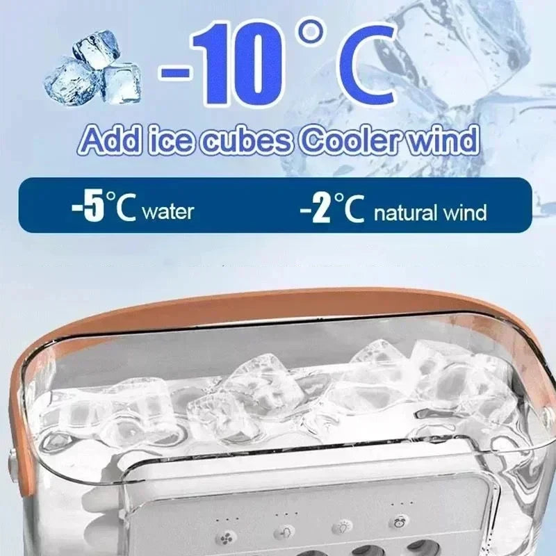 3 In 1 New Fan AIr Conditioner Household Small Air Cooler LED Night Light Portable Humidifier Air Adjustment Fan Office Home Fan YC Studio