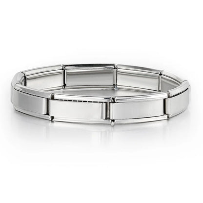 Italian Charm Bracelets For Men Women Jewelry 20*9mm Silver Color Stainless Steel Bracelet Bangle Male Female Party Accessories YC Studio