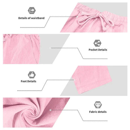Men's 16-Color Breathable Linen Yoga Pants Loose Casual Sportswear for Spring/Summer 2025 European And American Style YC Studio