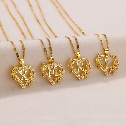 Collier Initiale en acier inoxydable – Cadeau Bijou pour Femme Sans anicroche