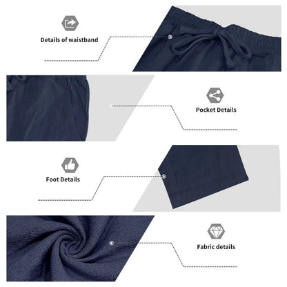Men's 16-Color Breathable Linen Yoga Pants Loose Casual Sportswear for Spring/Summer 2025 European And American Style YC Studio