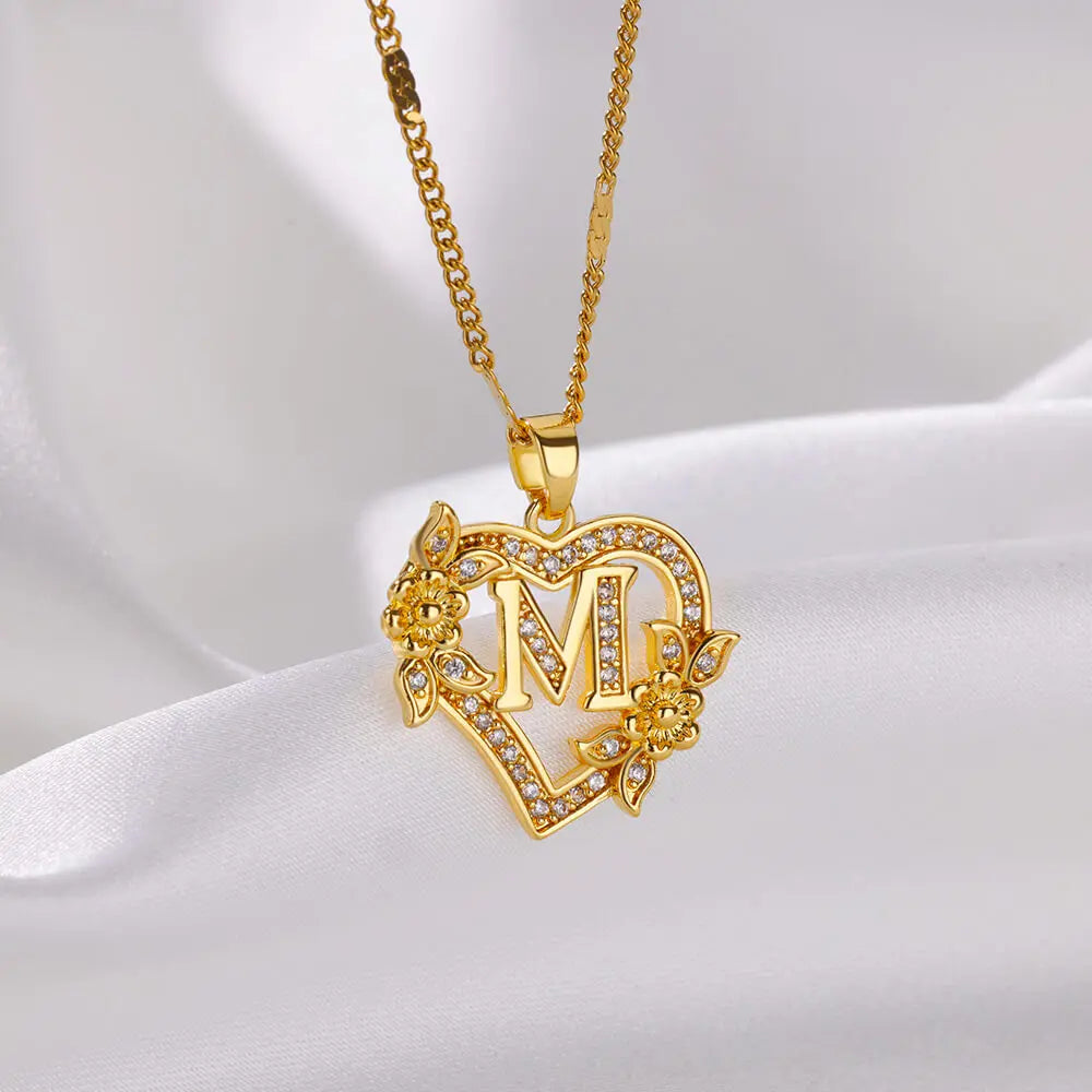 Collier Initiale en acier inoxydable – Cadeau Bijou pour Femme Sans anicroche