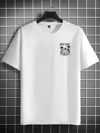 100% Cotton Printed Men's Pure Cotton Vintage T-Shirt, Simple, Stylish, and Comfortable Printed Casual T-Shirt YC Studio