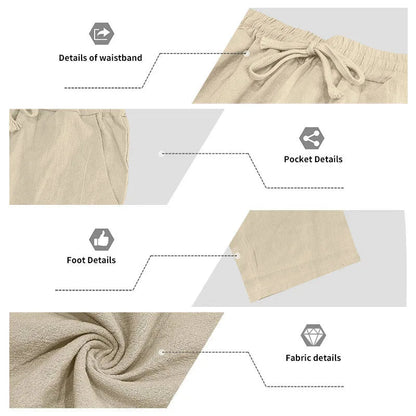 Men's 16-Color Breathable Linen Yoga Pants Loose Casual Sportswear for Spring/Summer 2025 European And American Style YC Studio