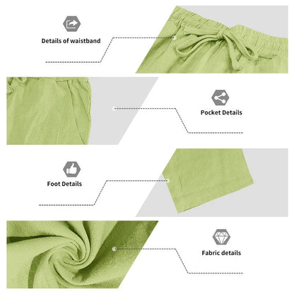 Men's 16-Color Breathable Linen Yoga Pants Loose Casual Sportswear for Spring/Summer 2025 European And American Style YC Studio