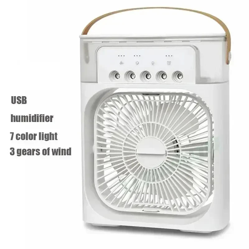 3 In 1 New Fan AIr Conditioner Household Small Air Cooler LED Night Light Portable Humidifier Air Adjustment Fan Office Home Fan YC Studio