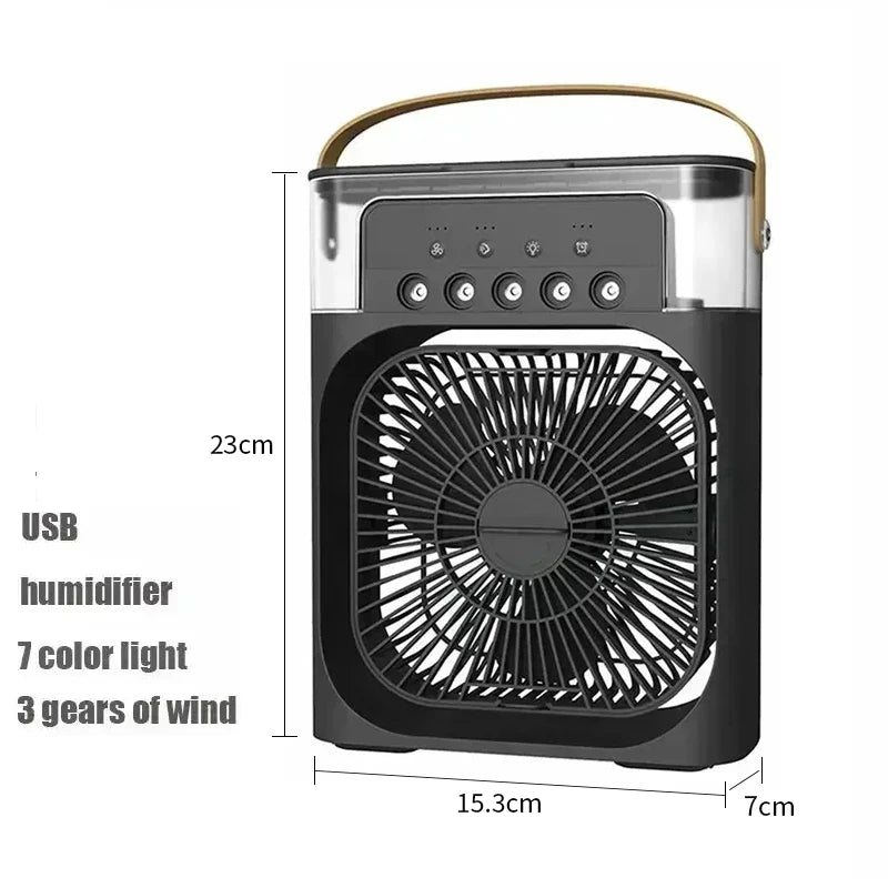 3 In 1 New Fan AIr Conditioner Household Small Air Cooler LED Night Light Portable Humidifier Air Adjustment Fan Office Home Fan YC Studio