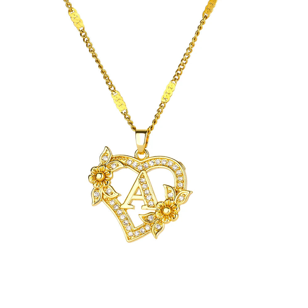 Collier Initiale en acier inoxydable – Cadeau Bijou pour Femme Sans anicroche