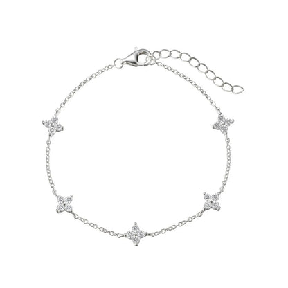 New Stainless Steel Zircon Necklaces for Women 18K Gold Plated Four Leaf Grass Collar Chain Necklace Luxury Jewelry Gift Sans anicroche